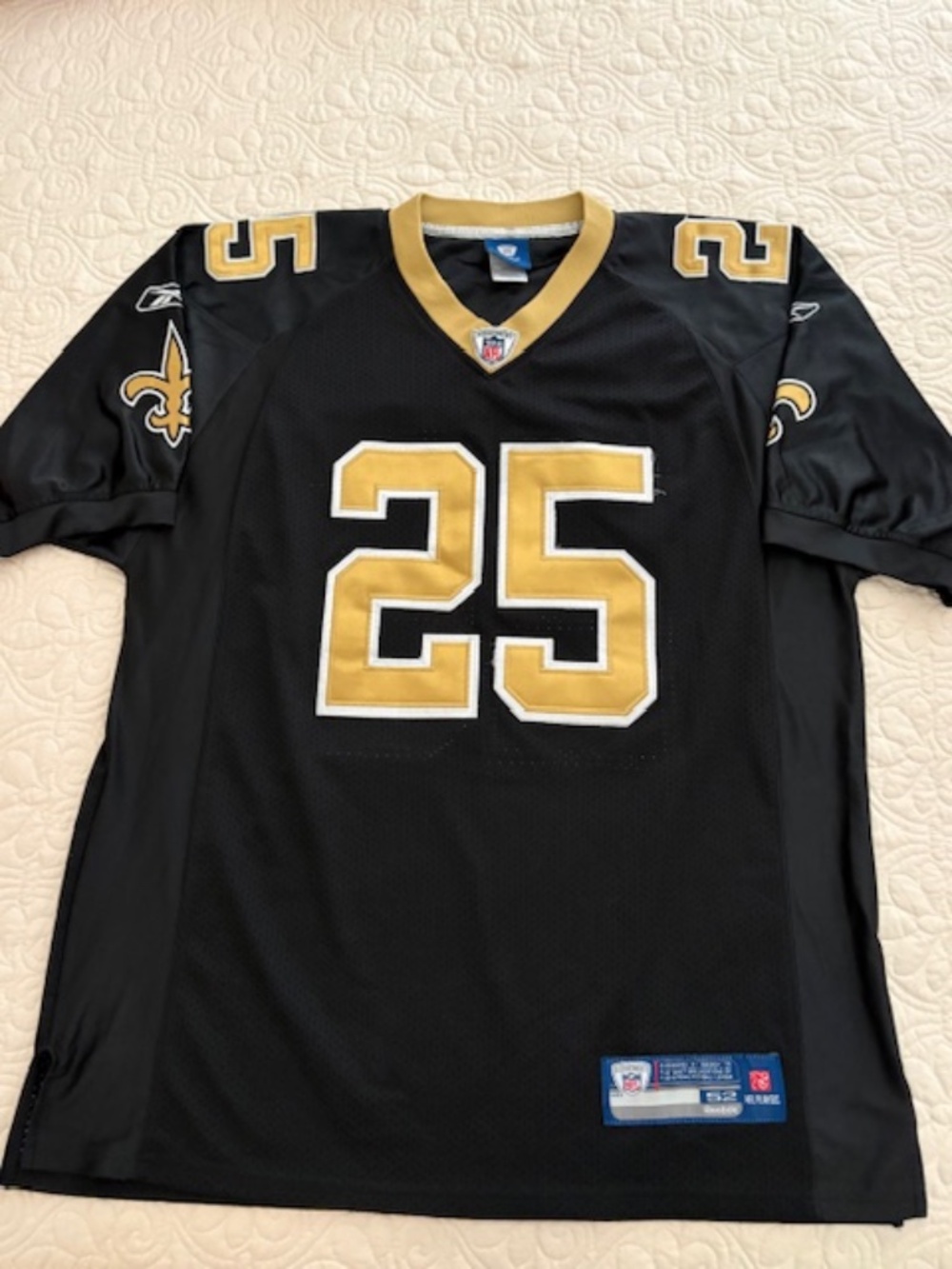 New Orleans Saints Reggie Bush #25 Reebok Super Bowl Champions Jersey Size 52